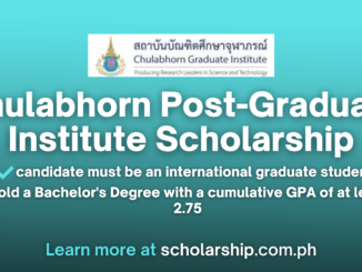 Chulabhorn Graduate Institute Scholarship for Post-Graduate