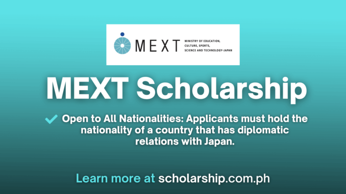 Mext Scholarship 2024