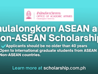 Chulalongkorn ASEAN and Non-ASEAN Scholarship 2024