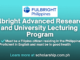 Fulbright Advanced Research Lecturing Program 2024