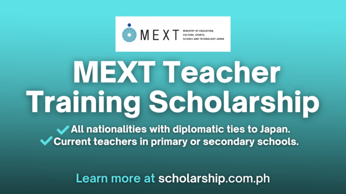 Mext Teacher Training Scholarship 2024