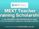 Mext Teacher Training Scholarship 2024