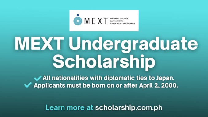 MEXT Undergraduate Student Scholarship
