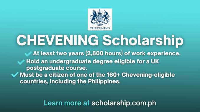 Chevening Scholarship 2024-2025
