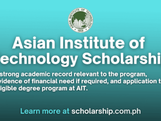 Asian Institute of Technology Scholarship 2025