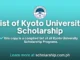 Kyoto University Scholarship | 2024