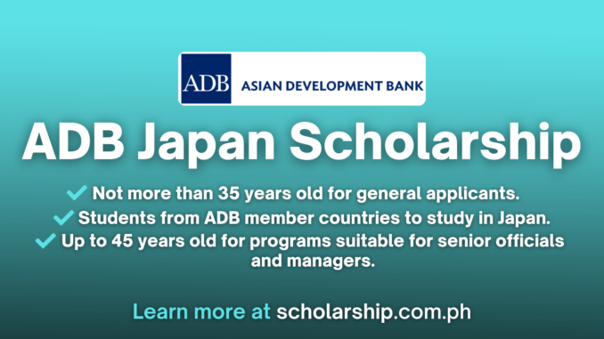 ADB Japan Scholarship 2024
