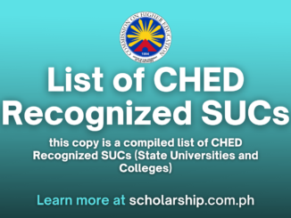 CHED Recognized SUCs Comprehensive List for AY. 2024