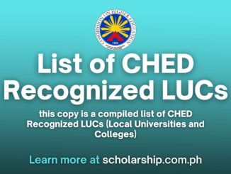 CHED Recognize LUCs AY. 2024 Comprehensive List