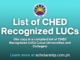 CHED Recognize LUCs AY. 2024 Comprehensive List