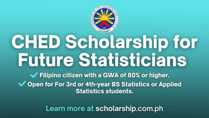 CHED Scholarship Program for Future Statisticians (ESTATISTIKOLAR) 2024-2025 Online Application