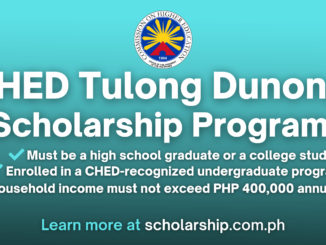 CHED Tulong Dunong Scholarship 2024-2025 Application Process