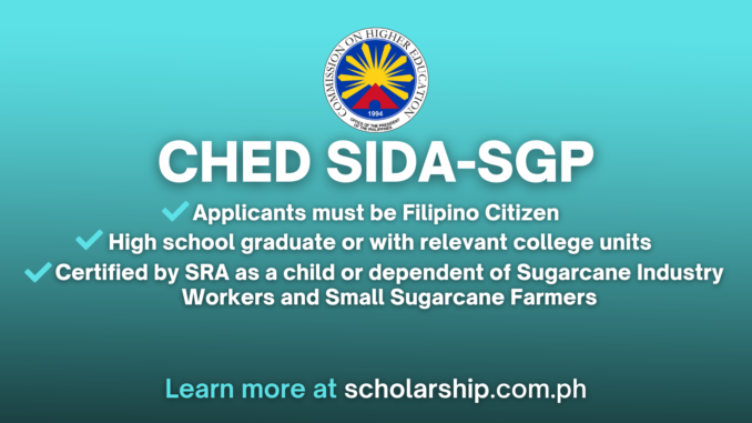 CHED SIDA-SGP 2024 Application Guide