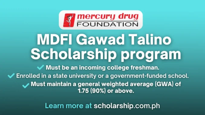 MDFI Gawad Talino Scholarship program AY. 2024 Online Application Guide