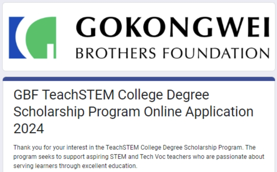 GBF TeachSTEM College Scholarship