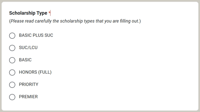 LANI Scholarship Application Form