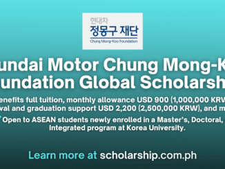 Hyundai Motor Chung Mong-Koo Foundation Global Scholarship
