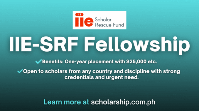 IIE-SRF Fellowship