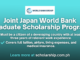 Joint Japan World Bank Graduate Scholarship Program 2025