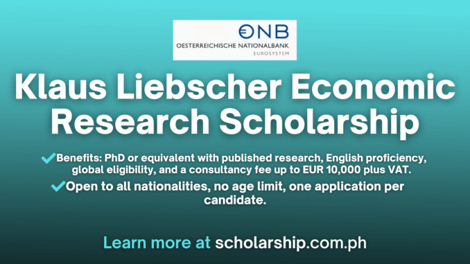 Klaus Liebscher Economic Research Scholarship