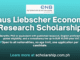 Klaus Liebscher Economic Research Scholarship