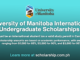 University of Manitoba International Undergraduate Scholarships