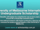 University of Melbourne International Undergraduate Scholarship