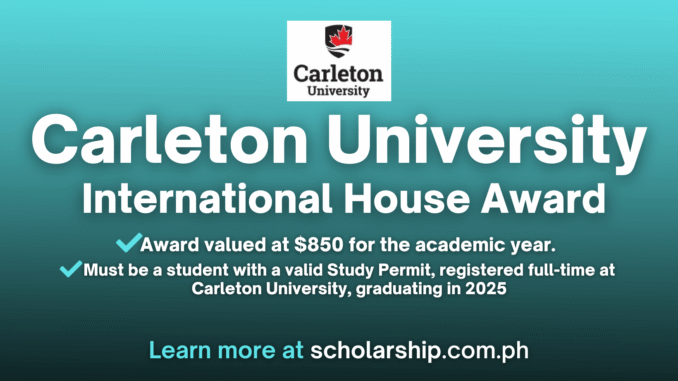 Carleton University International House Award