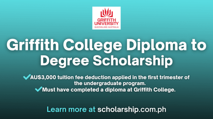 Griffith College Diploma to Degree Scholarship