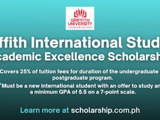 Griffith Vice Chancellor’s International Scholarship