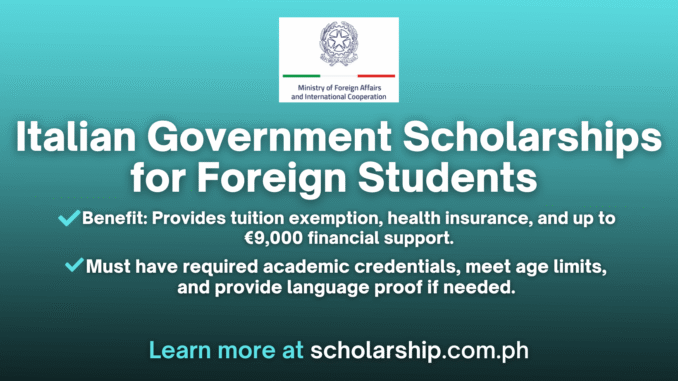 Italian Government Scholarships for Foreign Students