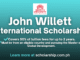 John Willett International Scholarship