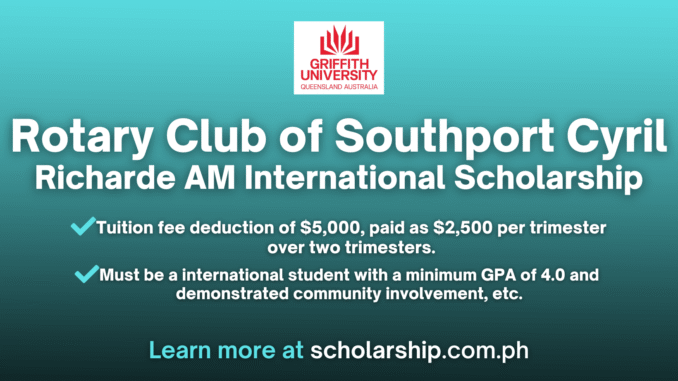 Rotary Club of Southport Cyril Richarde AM International Scholarship
