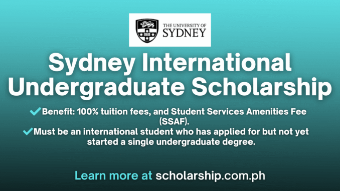 Sydney International Undergraduate Scholarship
