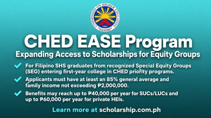 CHED EASE Scholarship Program 2026-2027 Application Guide