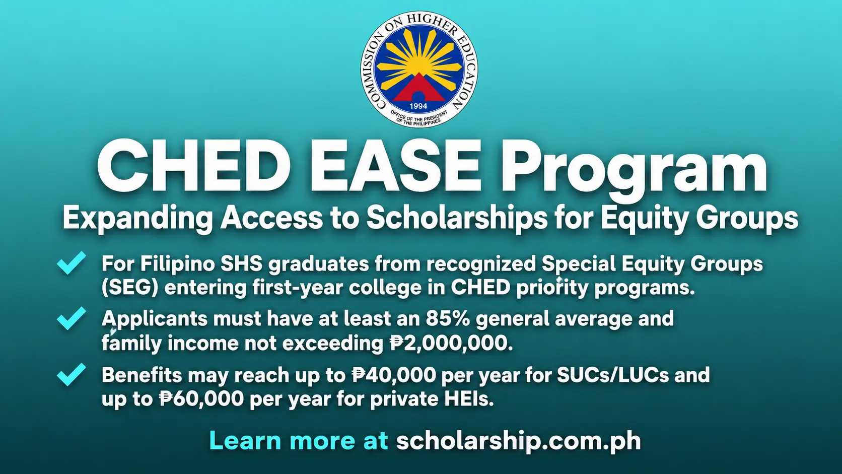 CHED EASE Scholarship Program 2026-2027 Application Guide
